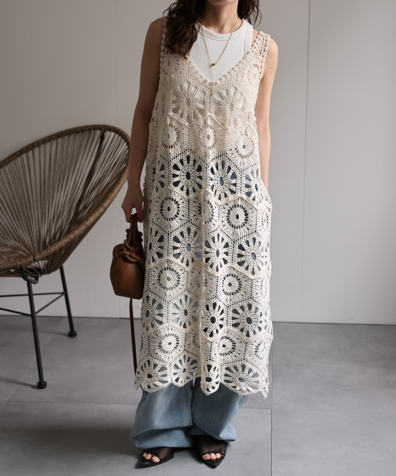 model：156cm 着用サイズ：FREE