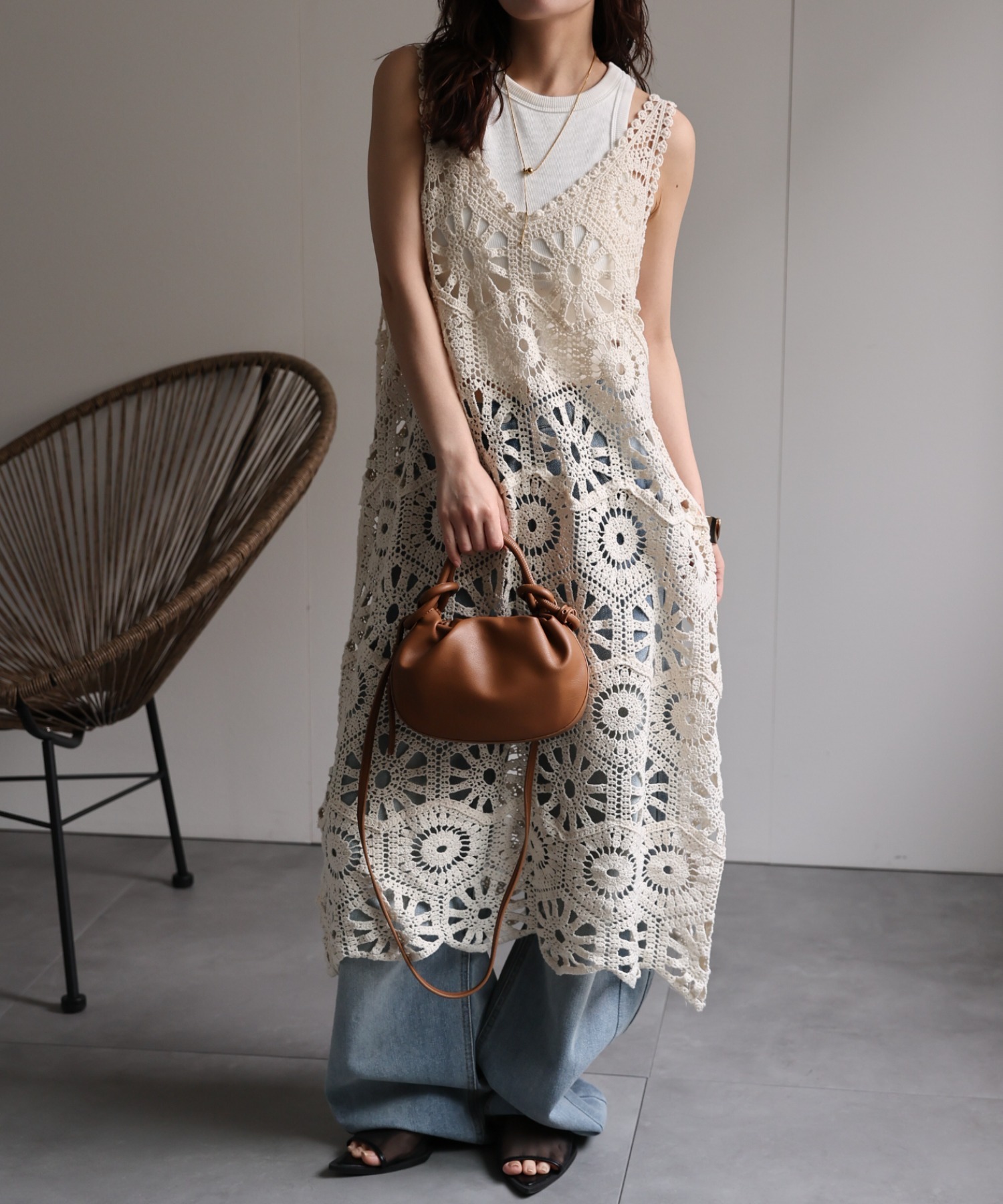 model：156cm 着用サイズ：FREE