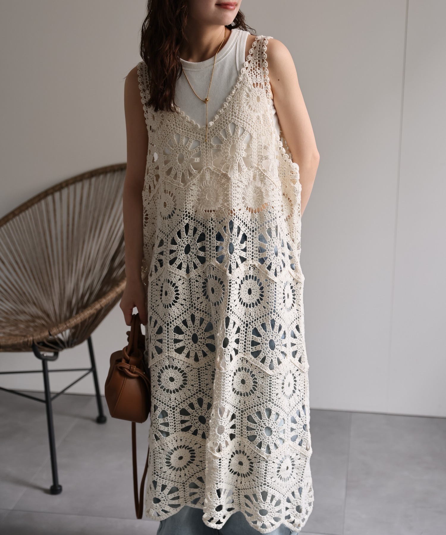 model：156cm 着用サイズ：FREE