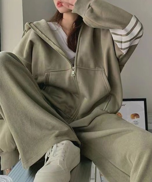 Lining‑zip Parker set up — комплект толстовки с молнией и брюк