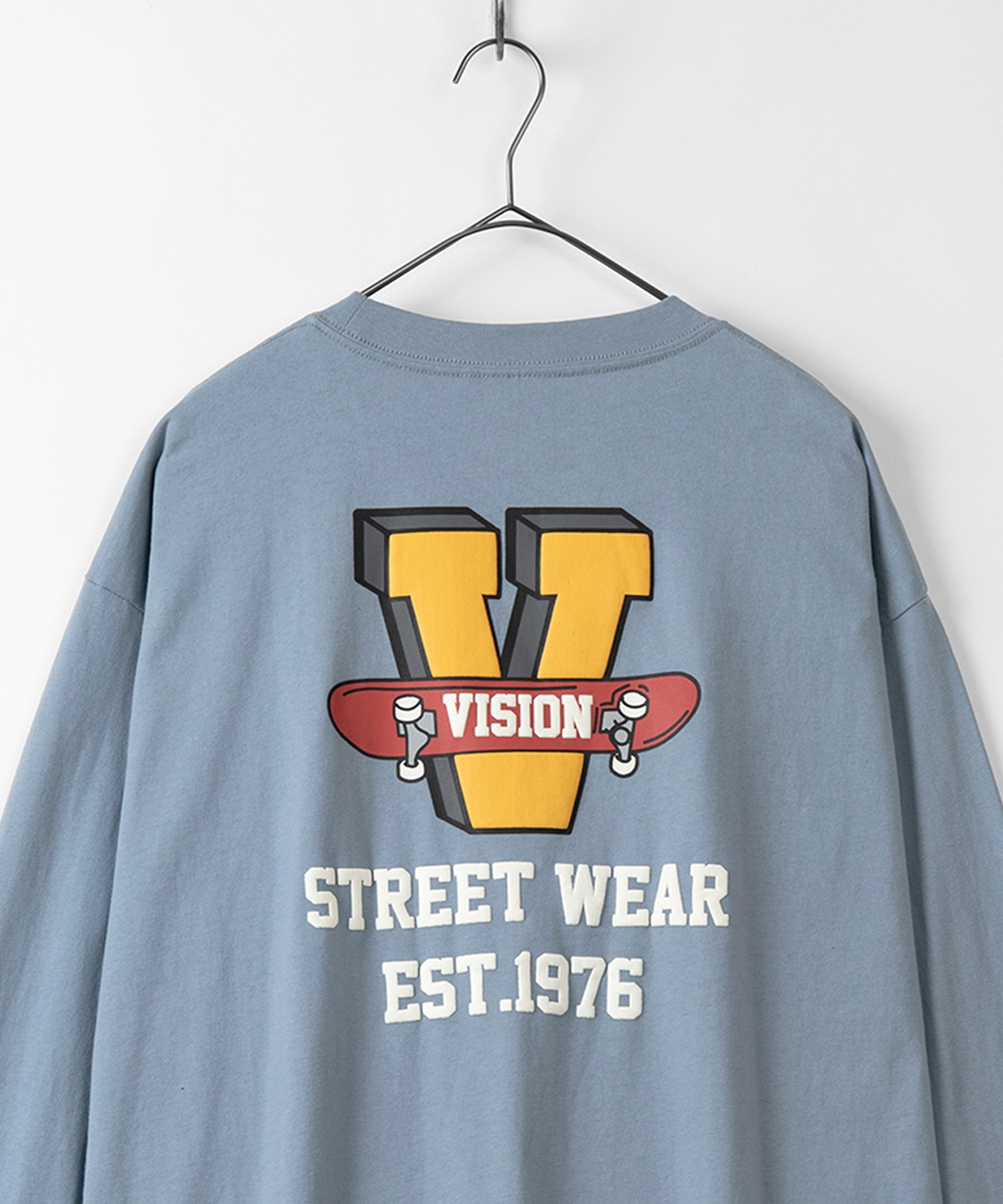 VISION STREET WEAR ヴィジョンストリートウェア 格安SALEスタート 開店記念セール！ 発泡プリント長袖Tシャツ ブランドロゴ