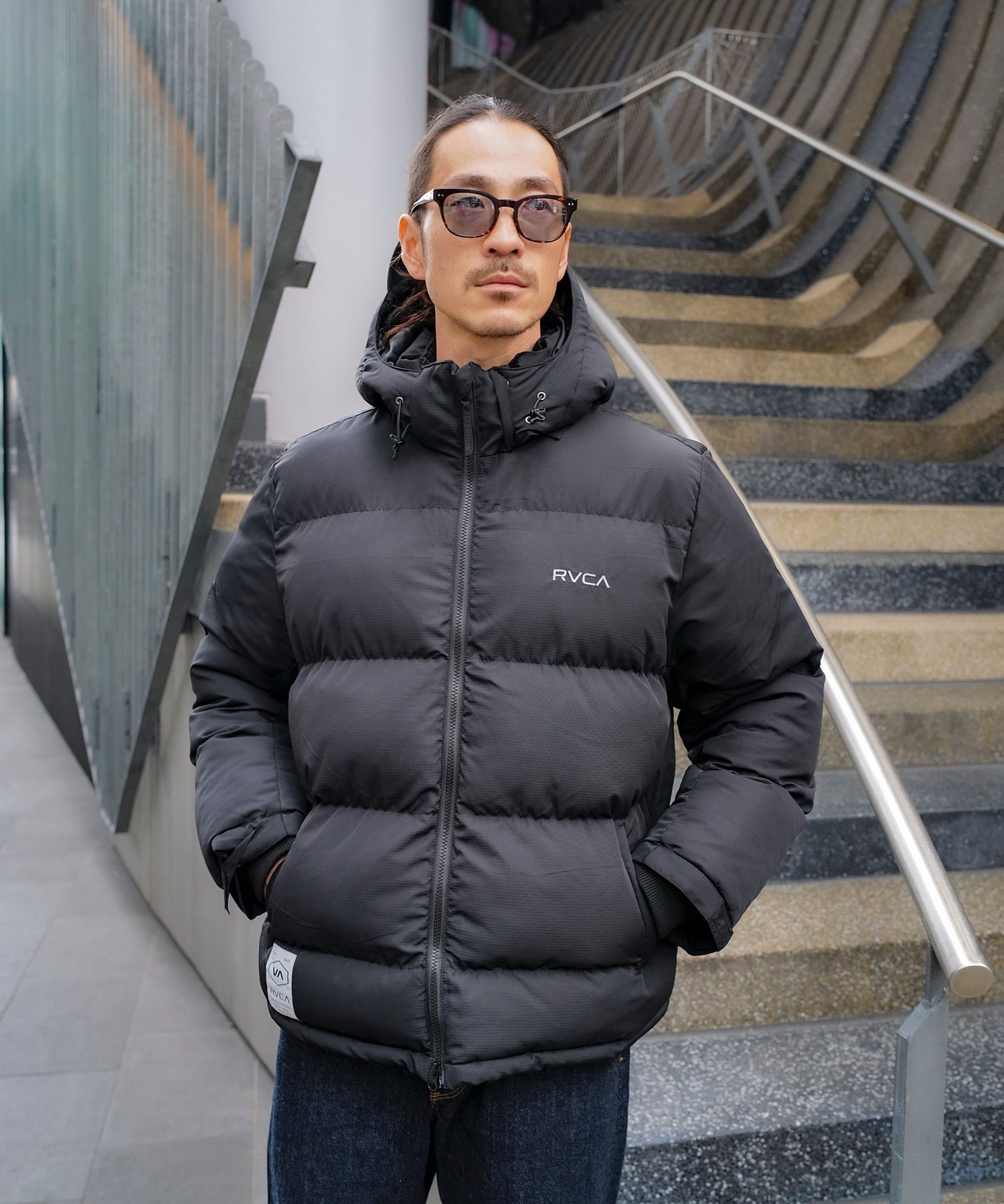 ルーカアズールコラボエコダウンジャケット RVCA メンズ 【AZUL】 RVCA