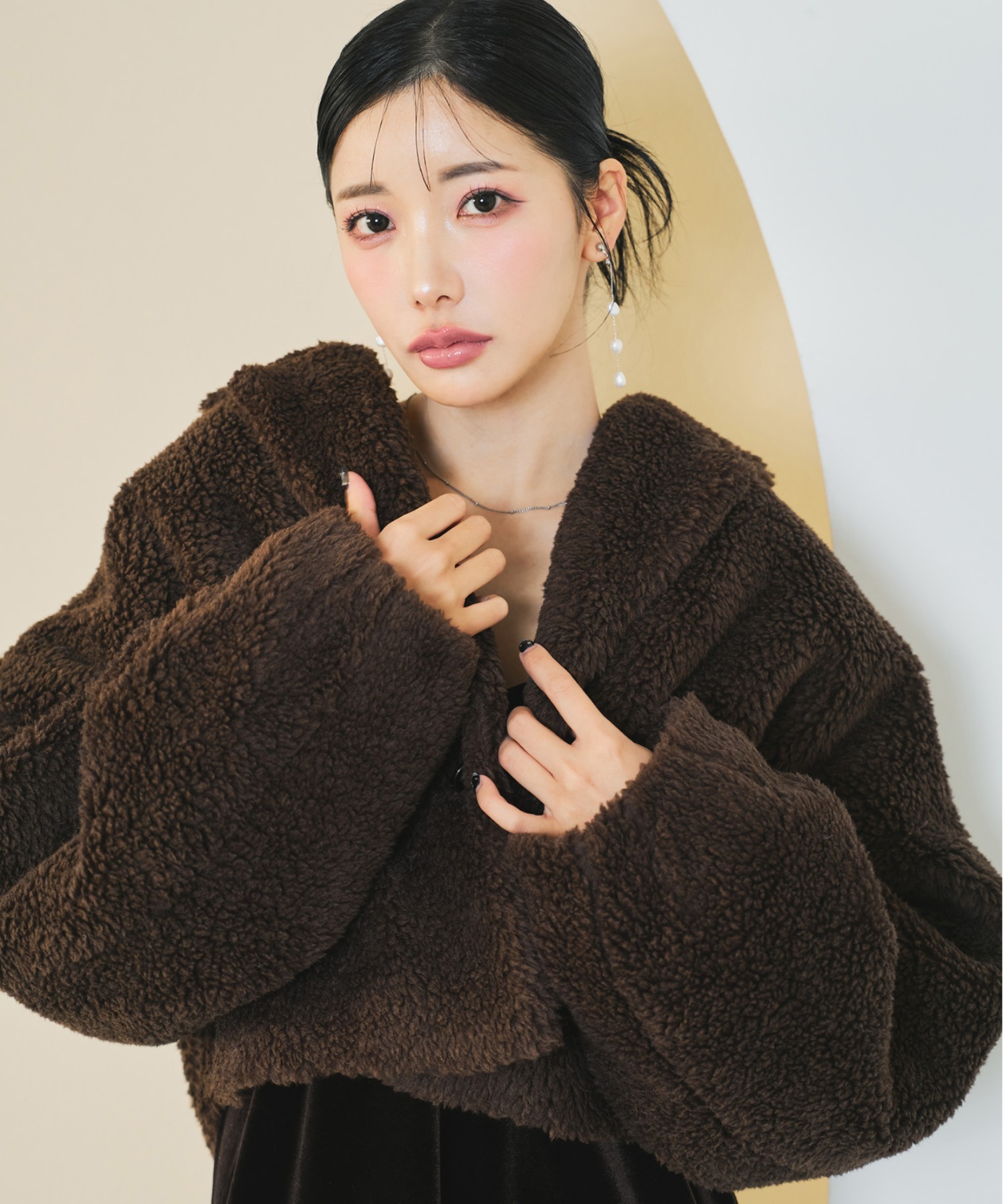 その他アウター 【eminee × Olu.】ボリュームショートボアジャケット 
