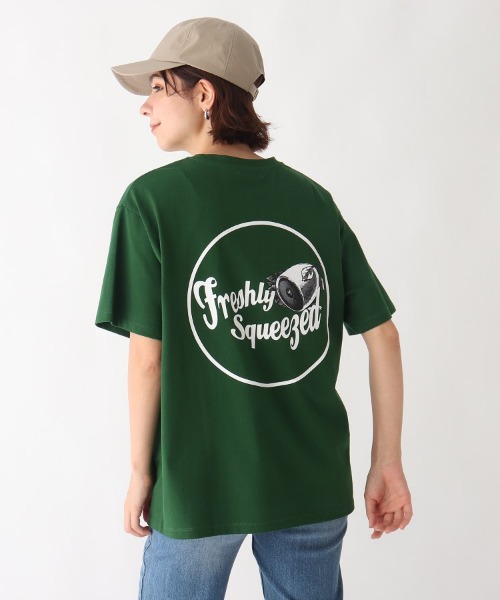 OPAQUE.CLIP EXCLUSIVE FRESHLY バックロゴTシャツ SQUEEZED MUSIC