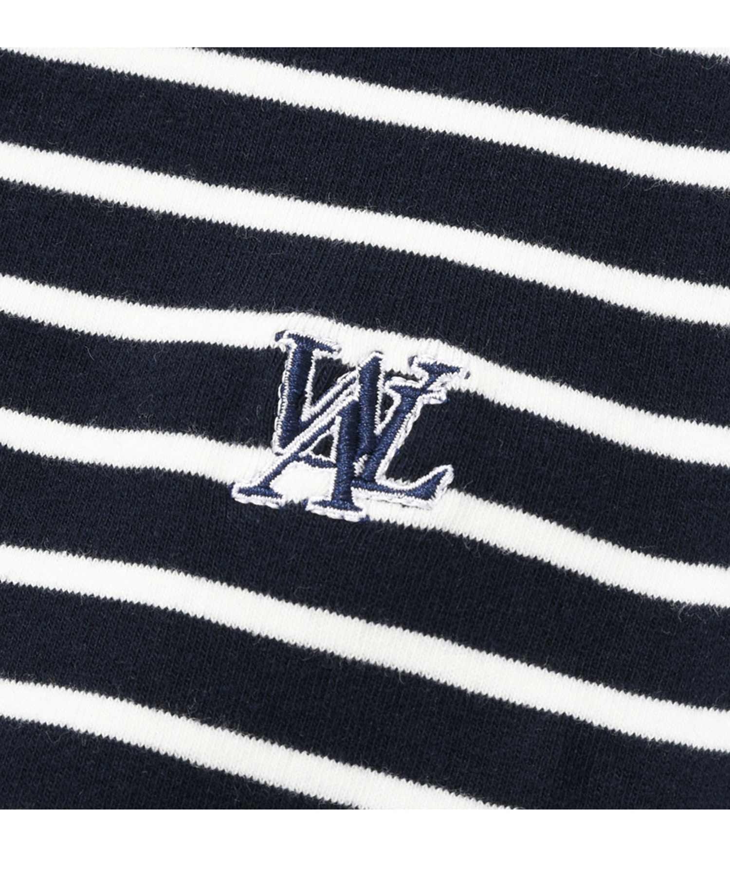WOOALONG/ウアロン』Double stripe crop short sleeved T-shirt