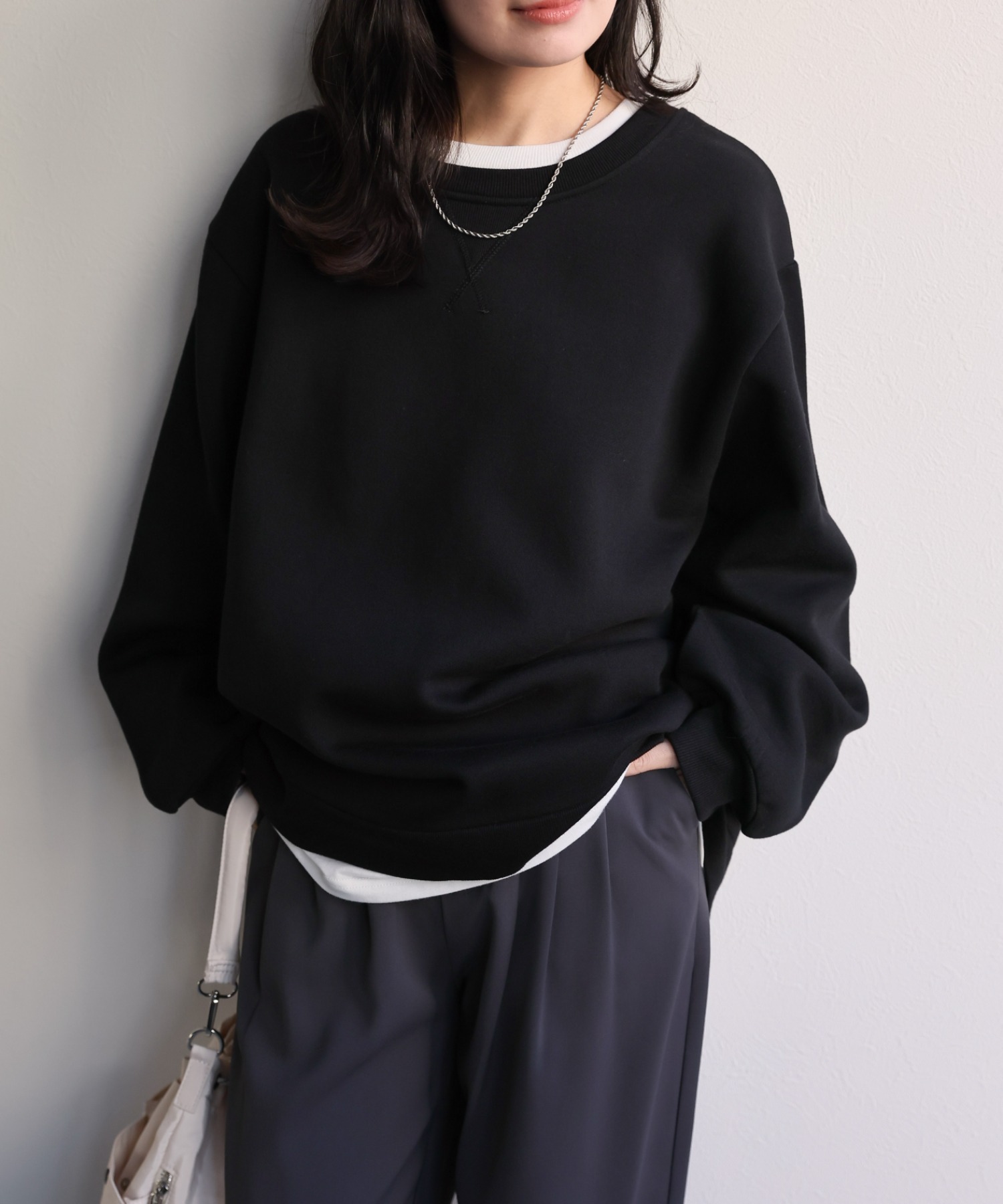 model：156cm 着用サイズ：FREE