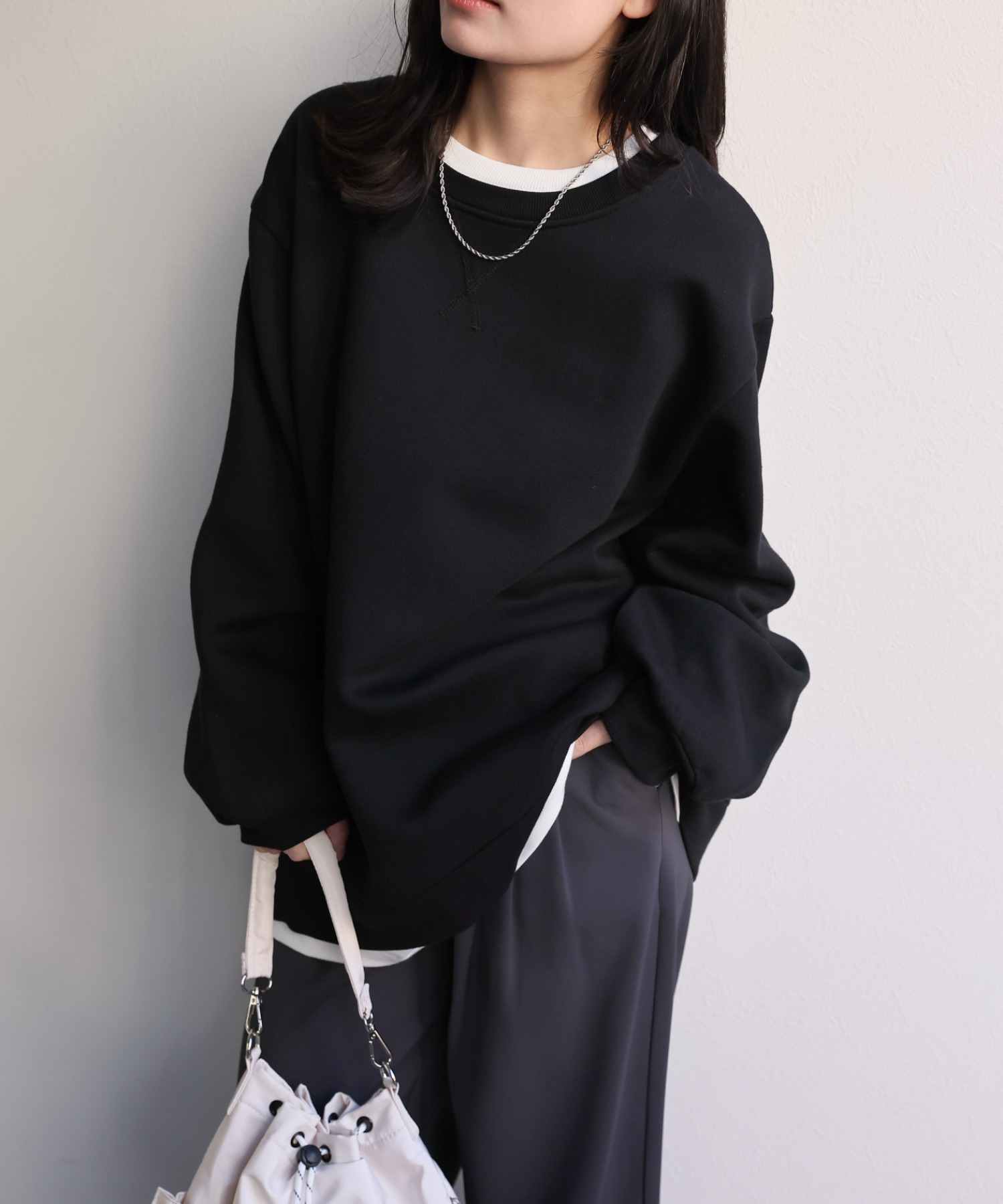 model：156cm 着用サイズ：FREE