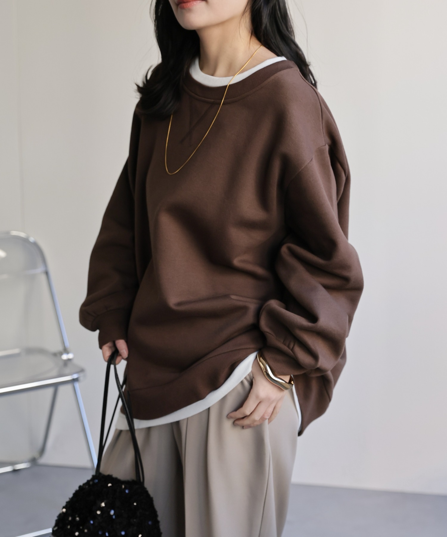 model：156cm 着用サイズ：FREE