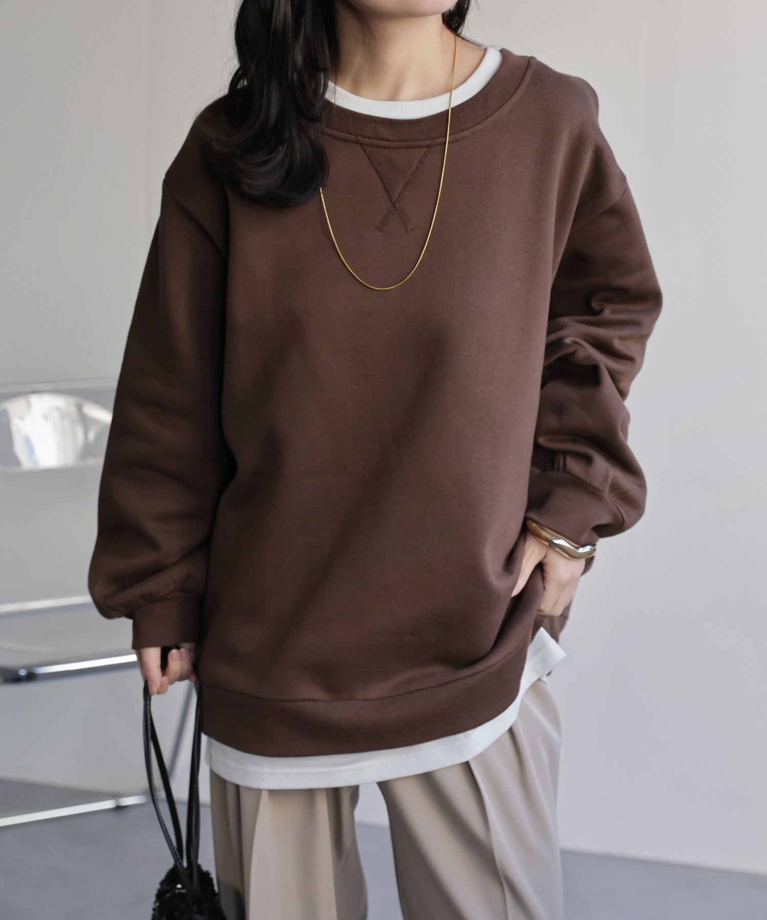 model：156cm 着用サイズ：FREE