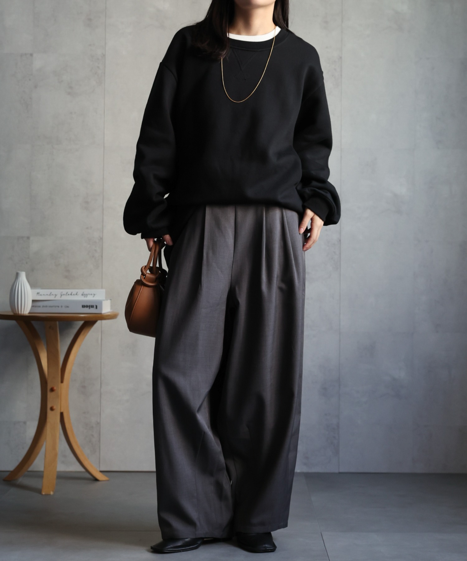 model：156cm 着用サイズ：FREE