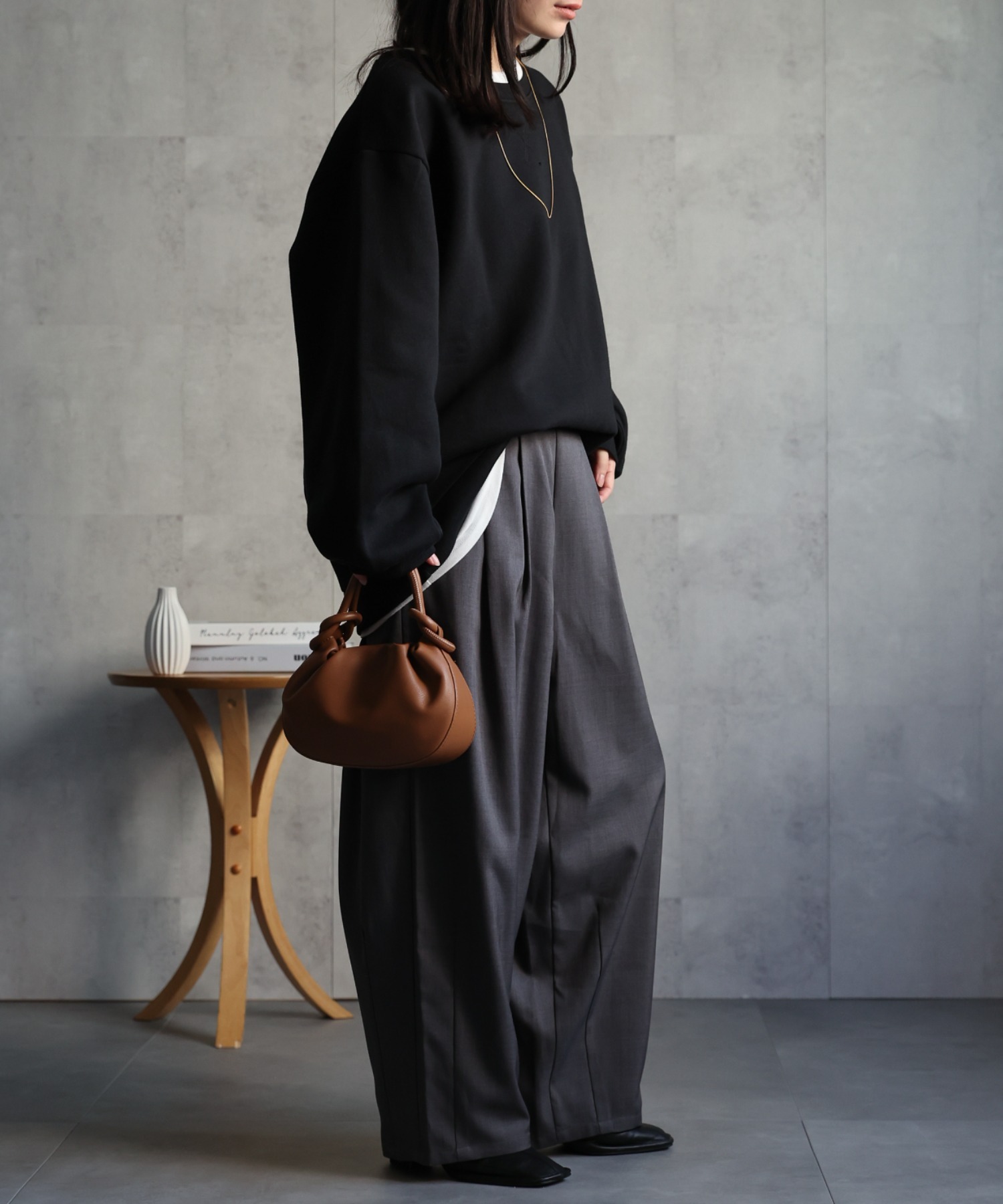 model：156cm 着用サイズ：FREE