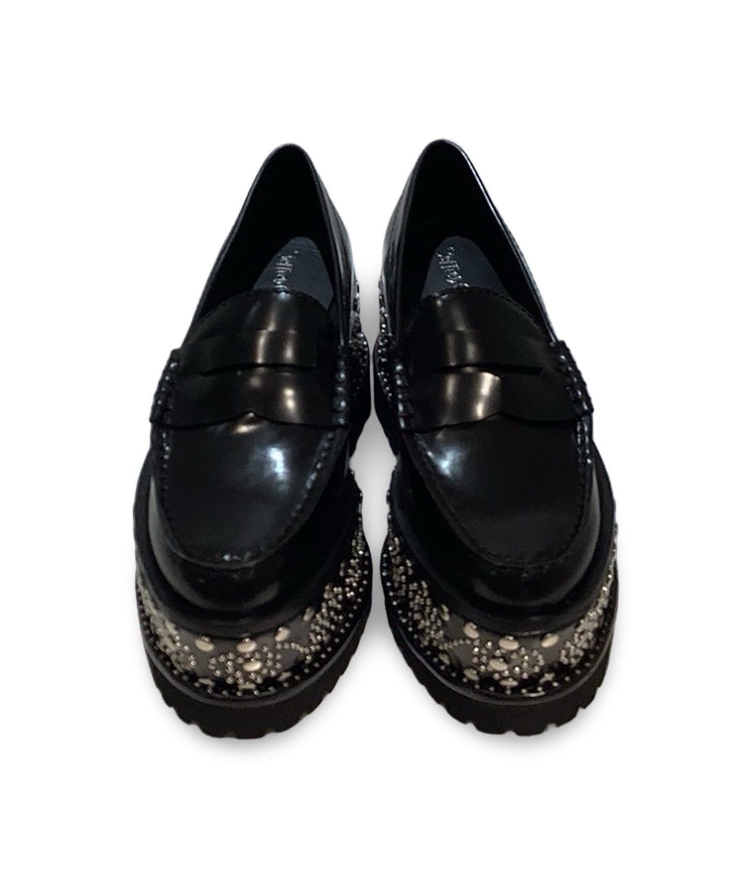 ジェフリーキャンベル　厚底　ローファー　スタッズ　ブラック　24cm y2k デザインソール ローファー Jeffrey Campbell│Jeffrey Campbell