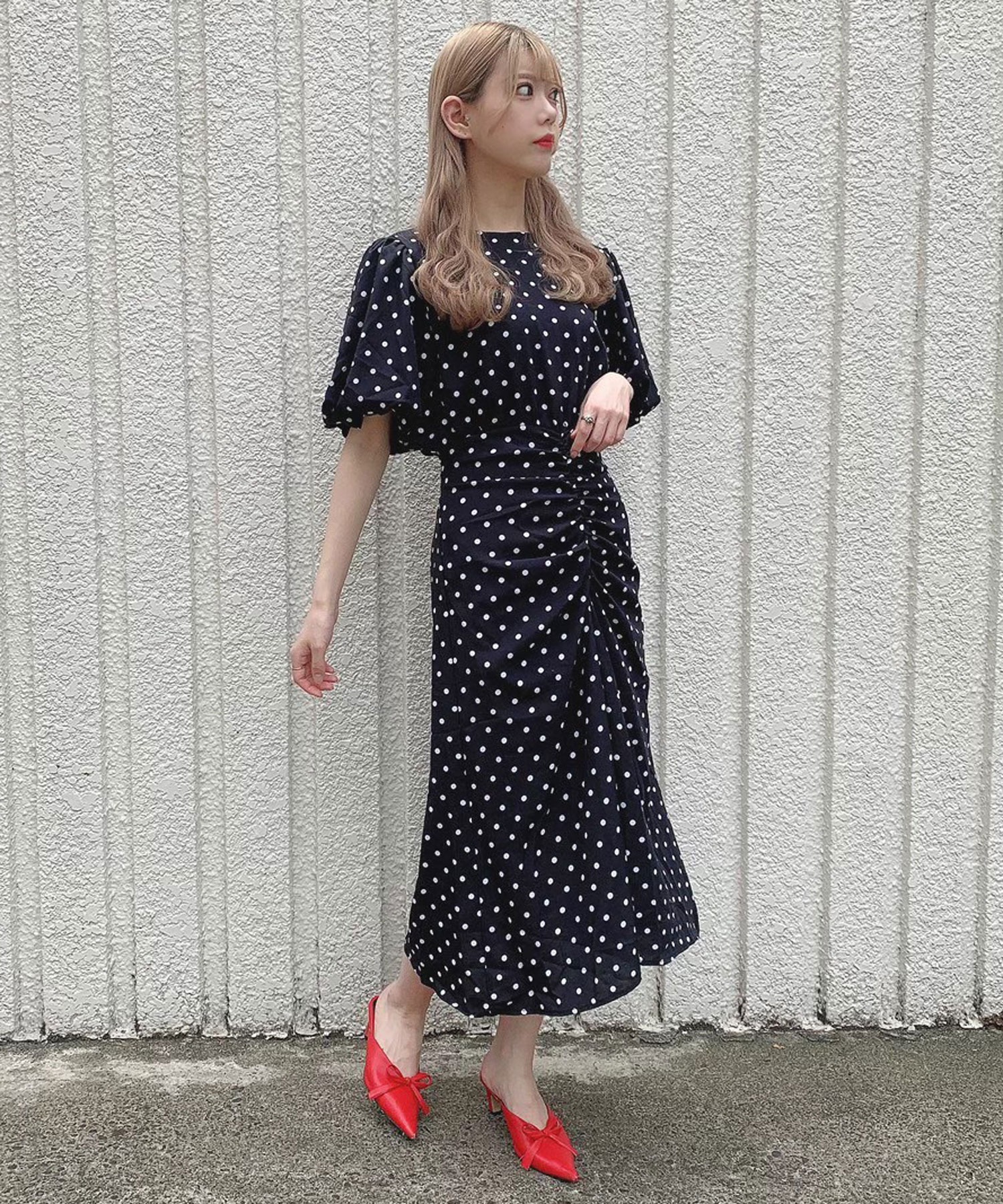 Voyage Titty Co ドットギャザーワンピース Voyage Titty Co Titty Co Online Store ティティーアンドコーオンラインストア