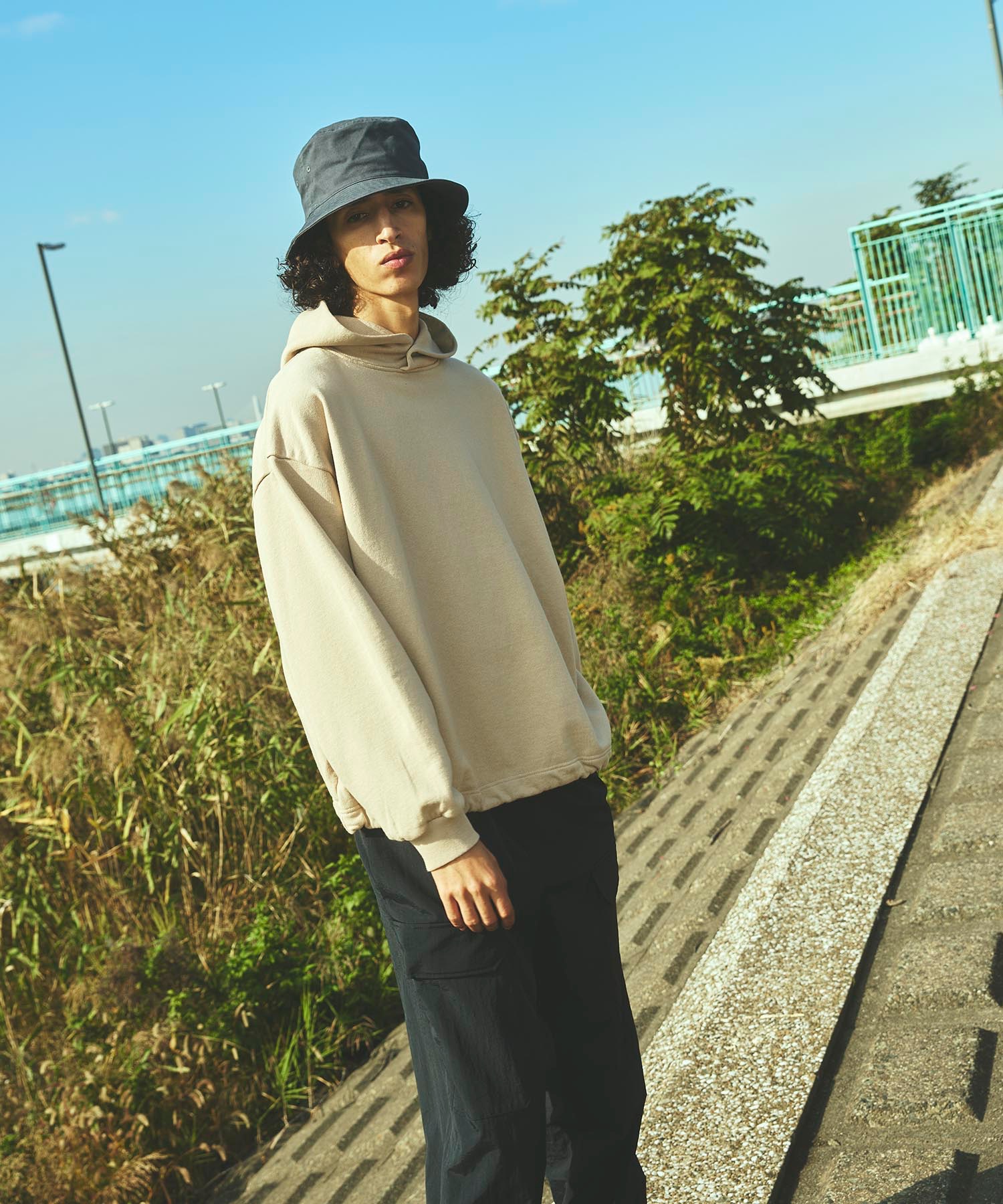 American Cotton Elastic Hooded Sweatshirt / アメリカコットン