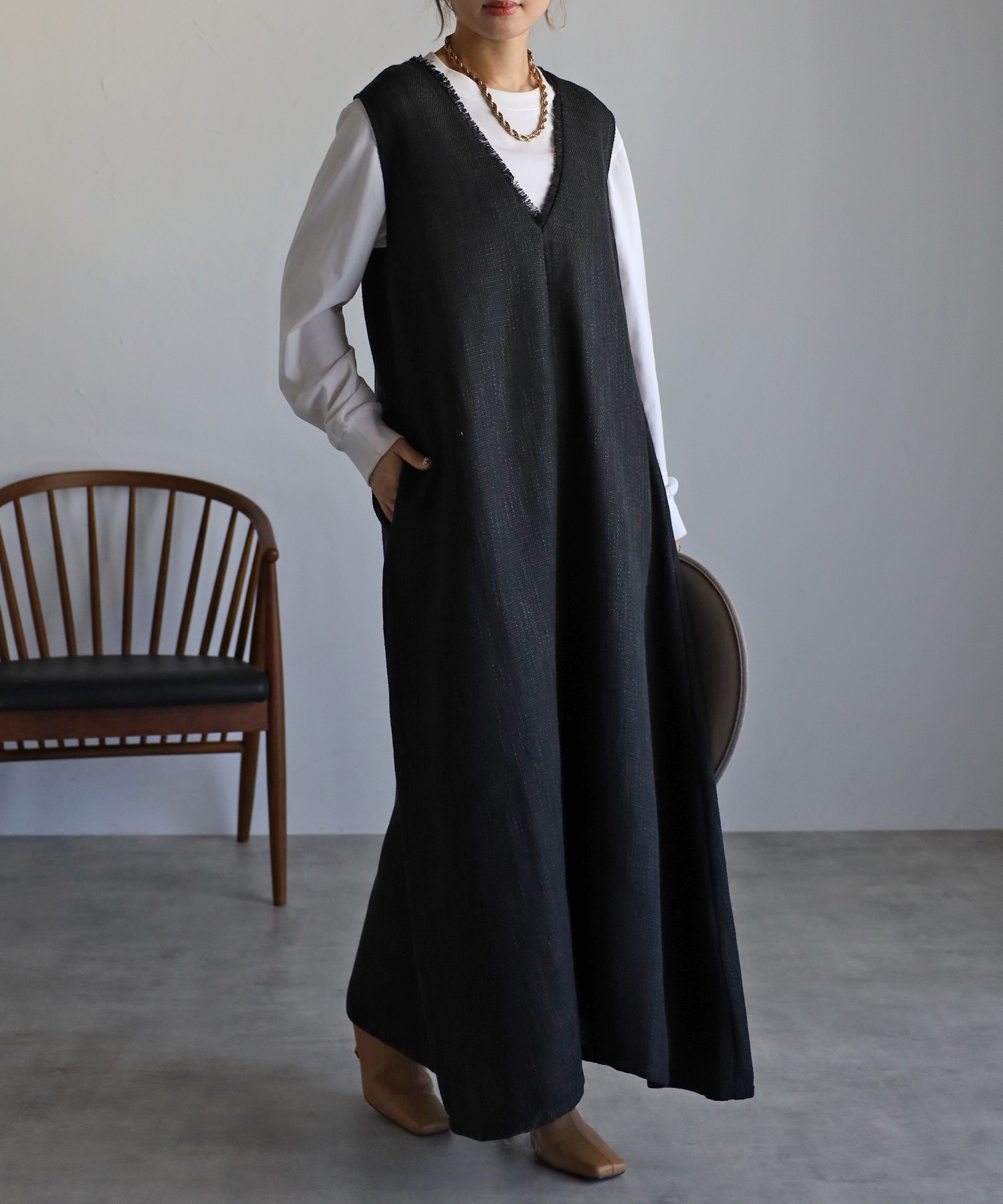 model：H158 着用サイズ：FREE