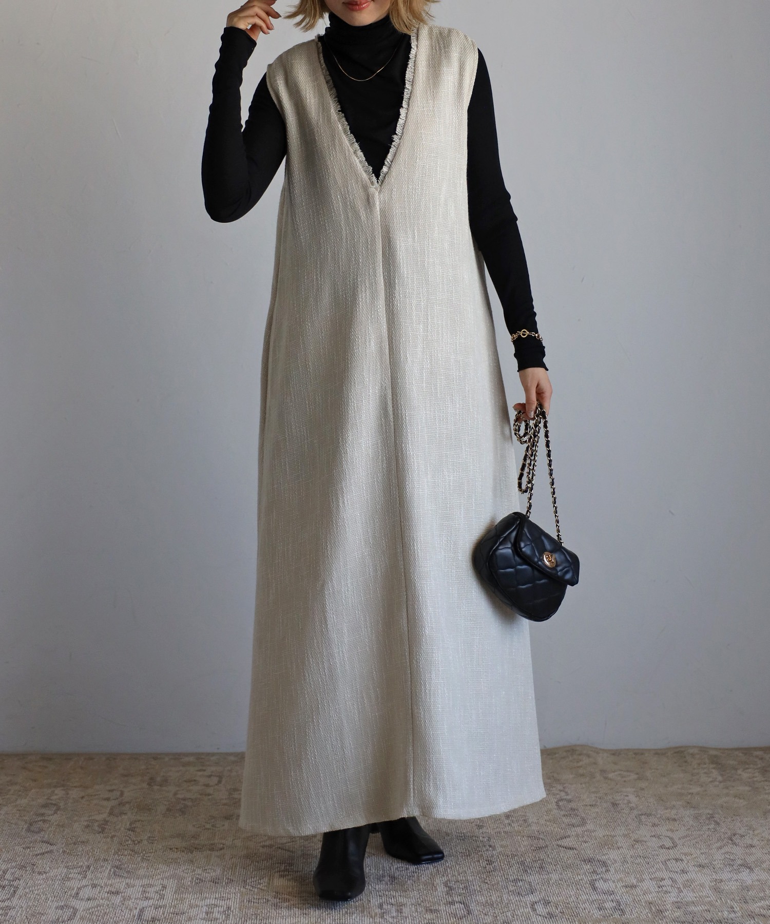 model：H158 着用サイズ：FREE