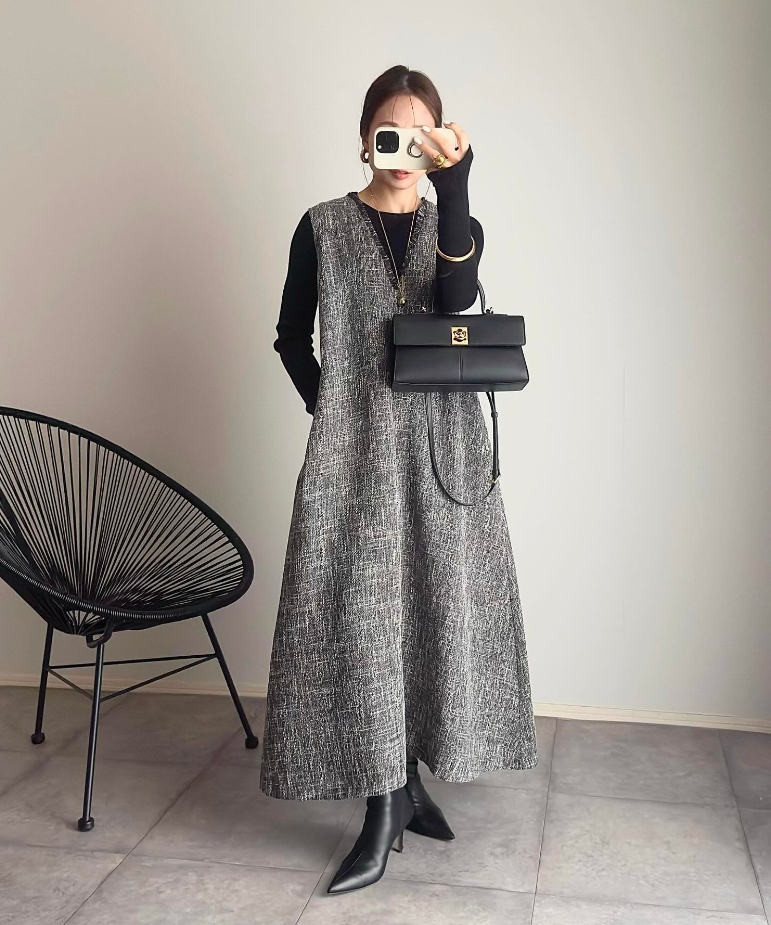 model：H157 着用サイズ：FREE