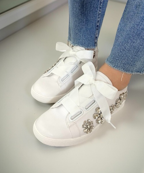 フラワービジュー リボンスニーカー Jeffrey Campbell│Jeffrey