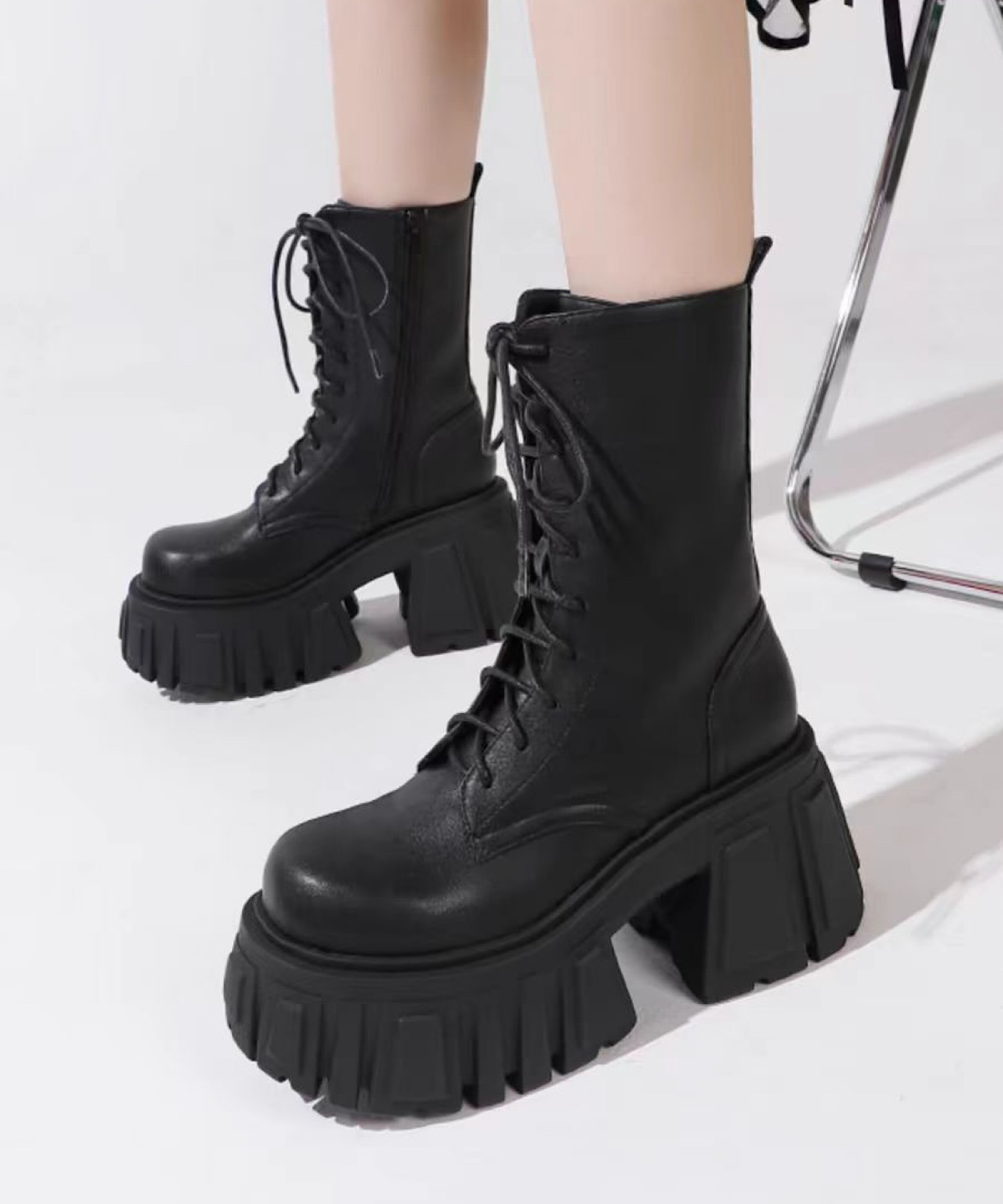 厚底 レースアップブーツ JUST ABOUT│Jeffrey Campbell