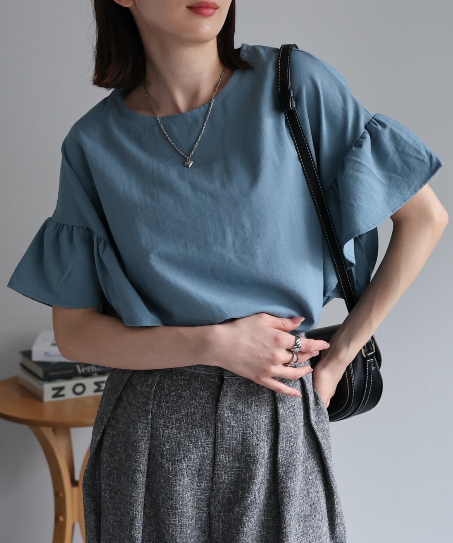 model：162cm 着用サイズ：F