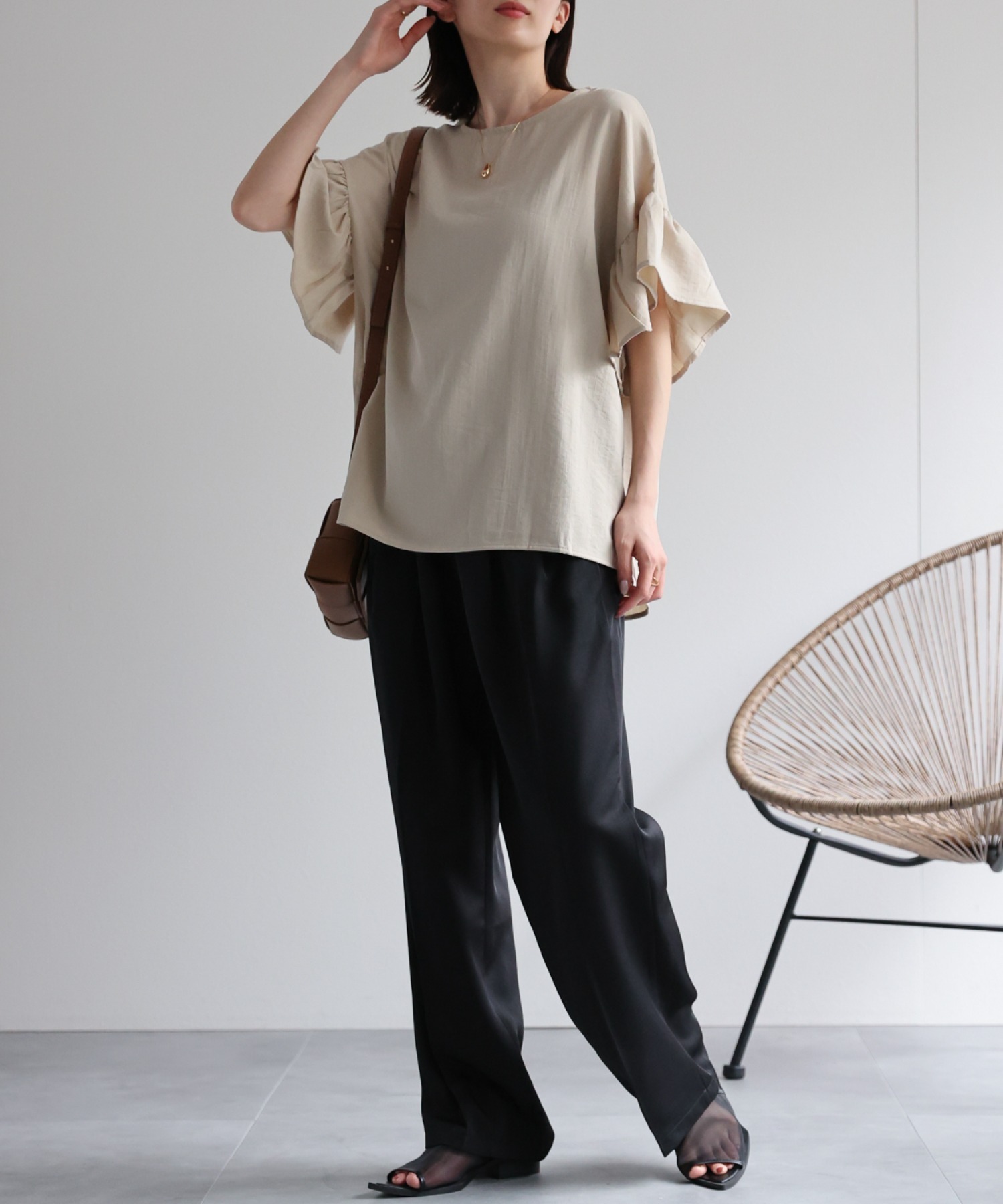 model：162cm 着用サイズ：F