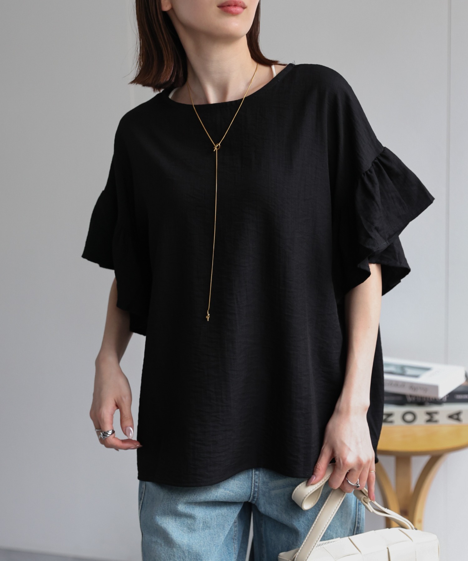 model：162cm 着用サイズ：F