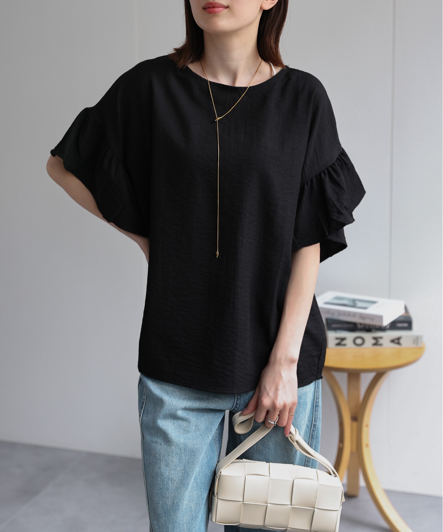 model：162cm 着用サイズ：F