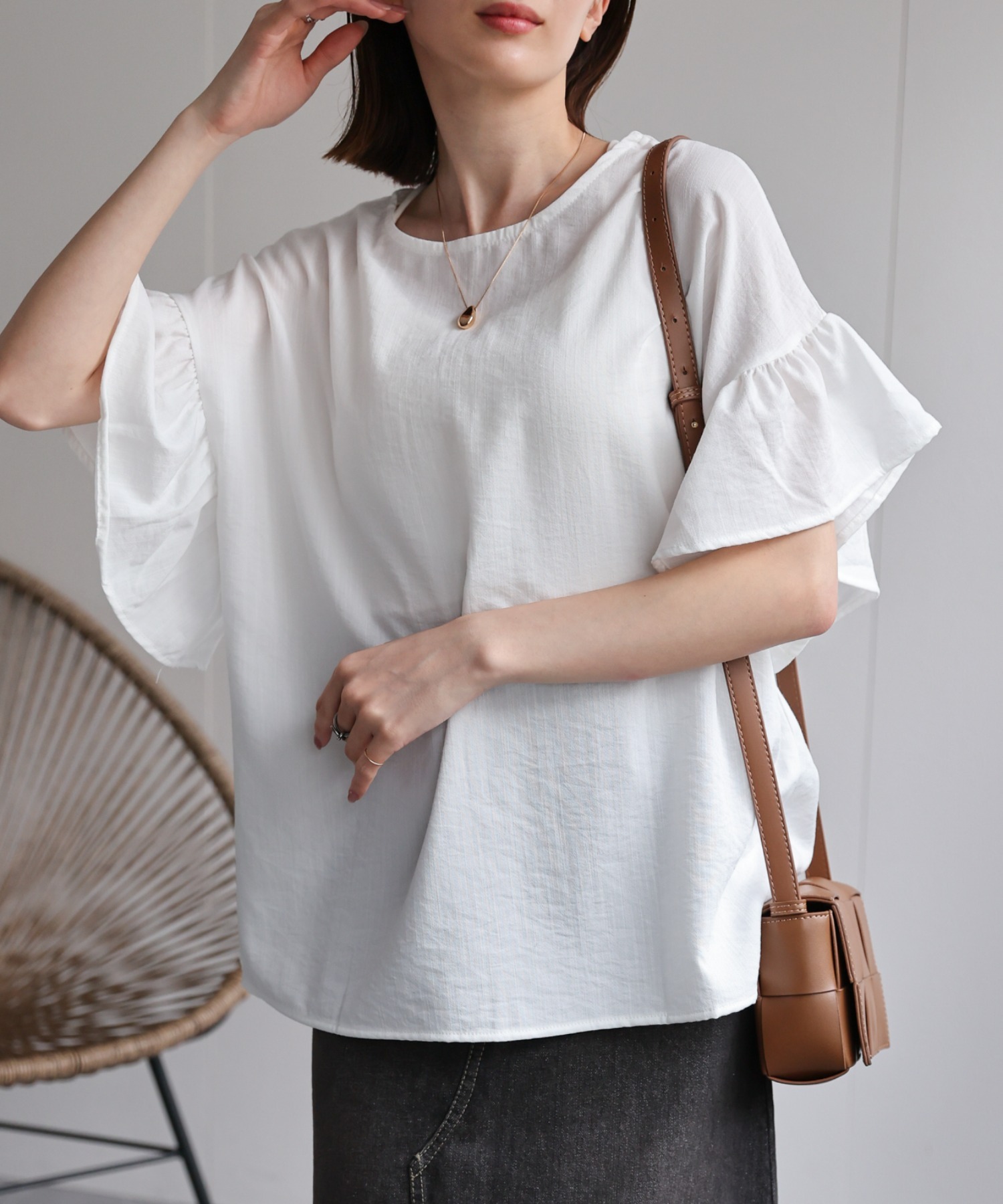 model：162cm 着用サイズ：F
