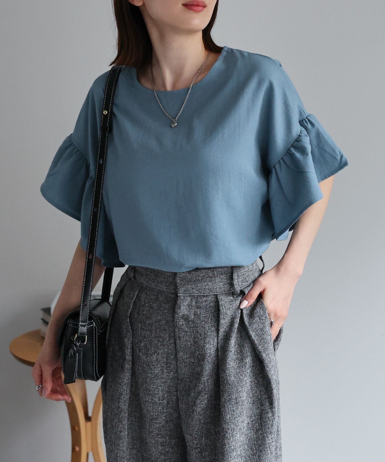 model：162cm 着用サイズ：F