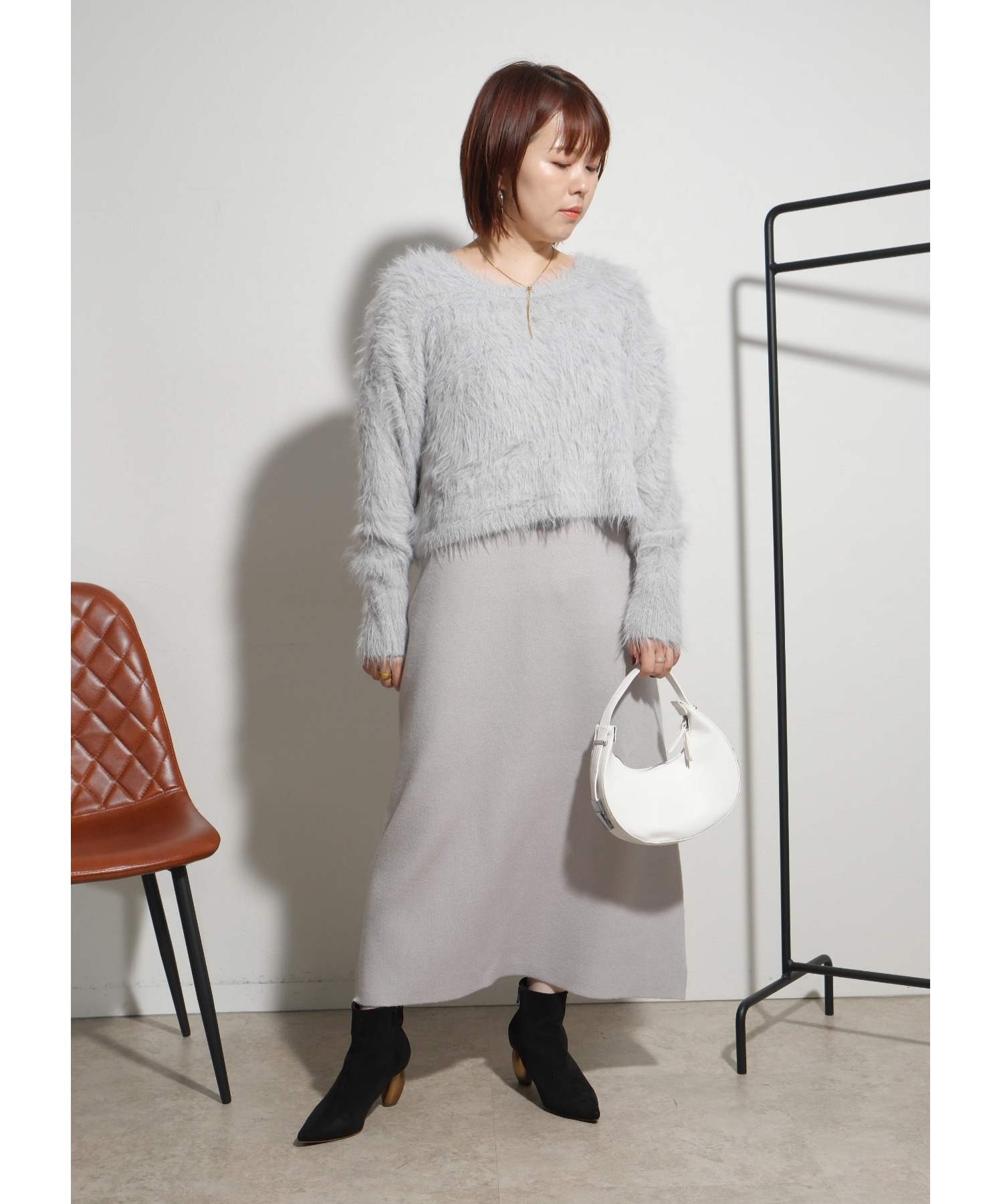 セット】シャギートップス＆ニットワンピース Palm Riche│Eimee