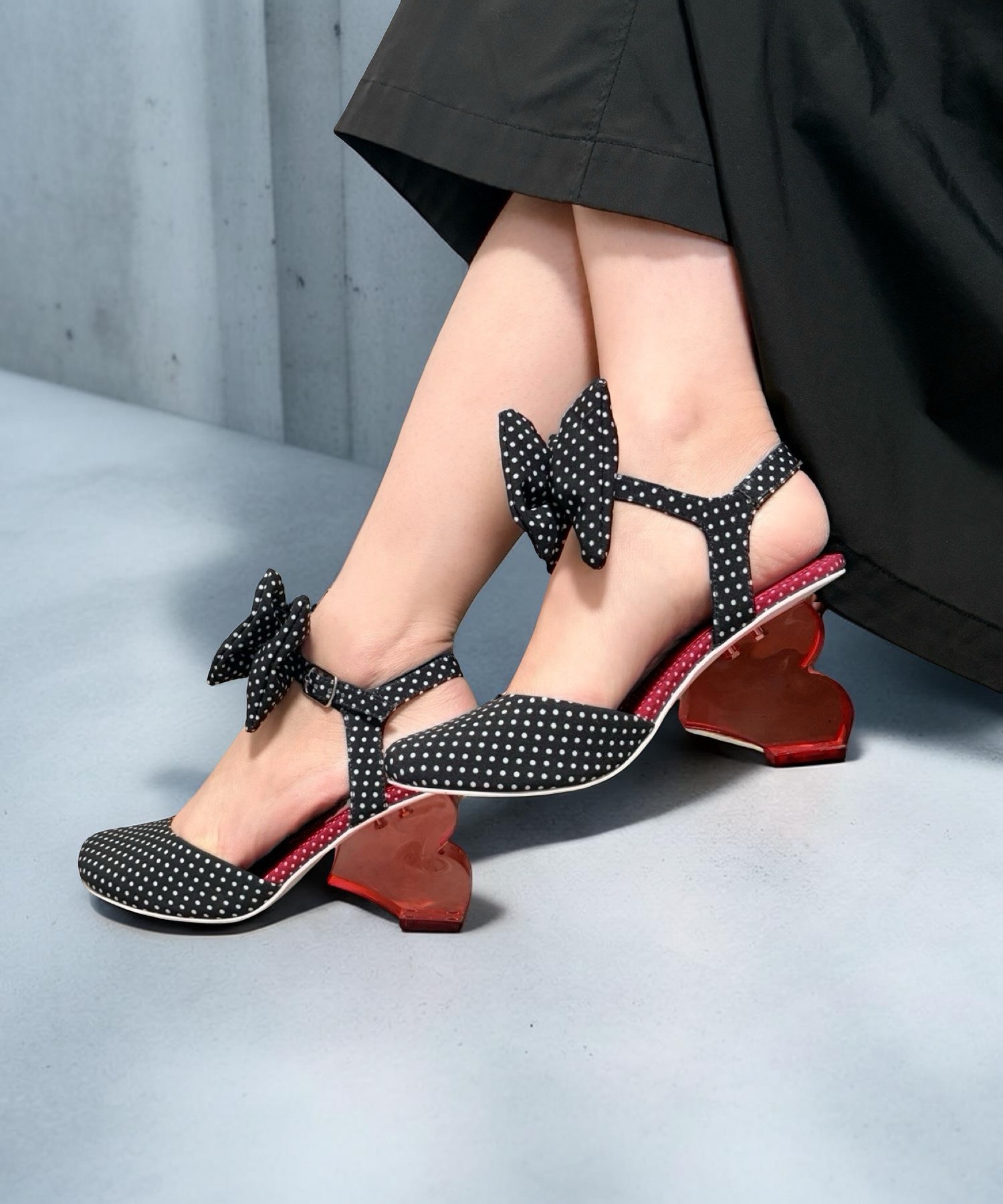 ハートヒール ドットリボンパンプス Jeffrey Campbell│Jeffrey