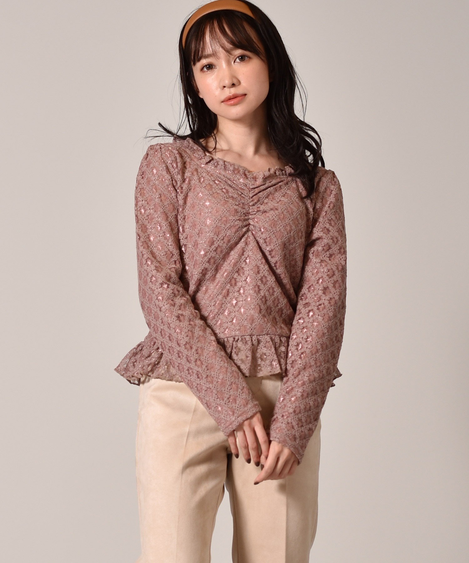 シャーリングレースカットソー Ems Excite Retro Girl Online Store レトロガールオンラインストア