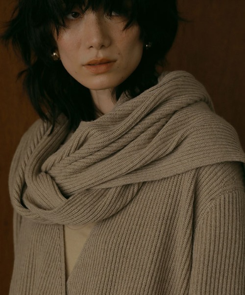 【ZOZO限定カラー】フーディーニットストール