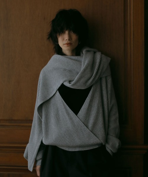 【ZOZO限定カラー】フーディーニットストール