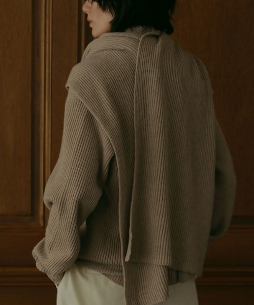 【ZOZO限定カラー】フーディーニットストール