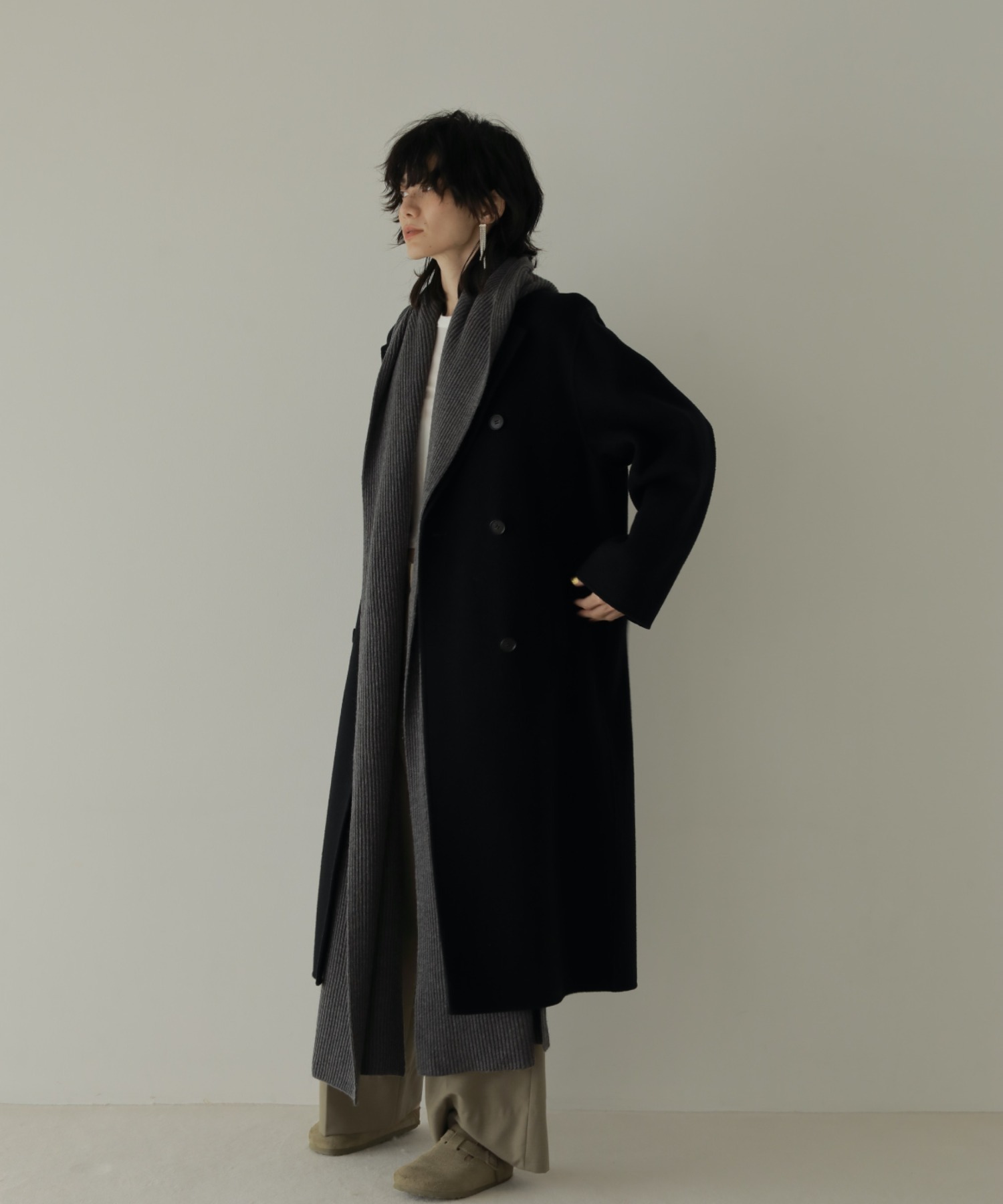 【ZOZO限定カラー】フーディーニットストール