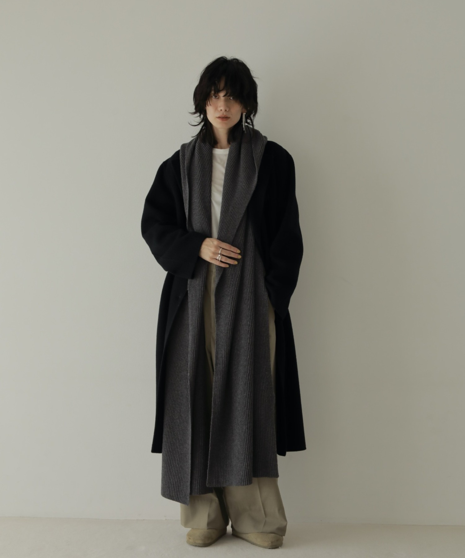 【ZOZO限定カラー】フーディーニットストール