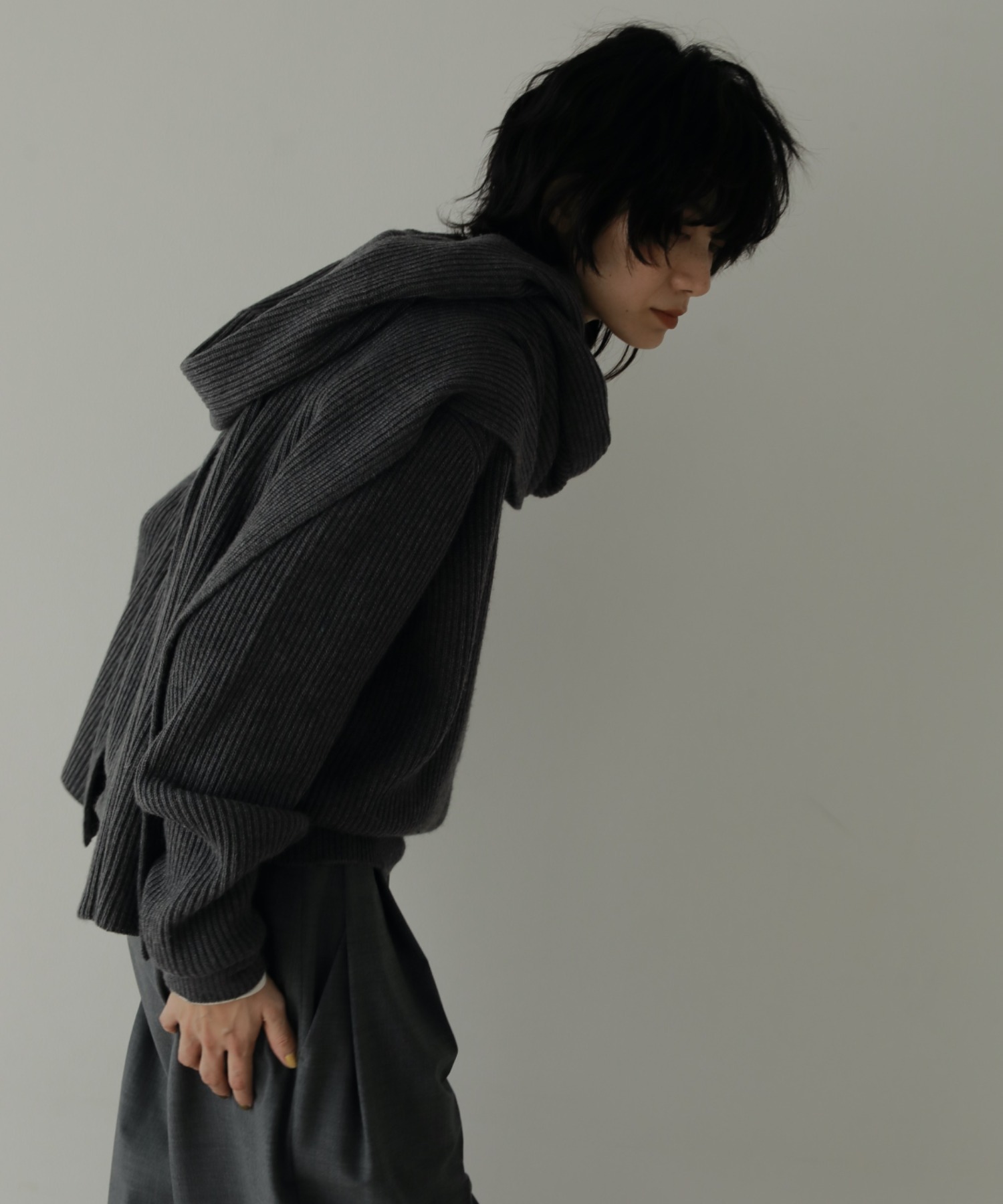 【ZOZO限定カラー】フーディーニットストール