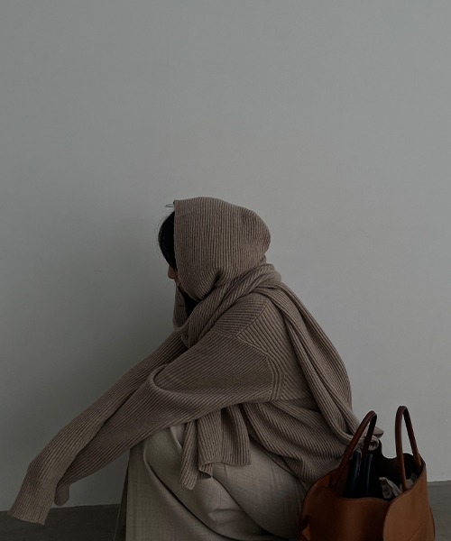 【ZOZO限定カラー】フーディーニットストール