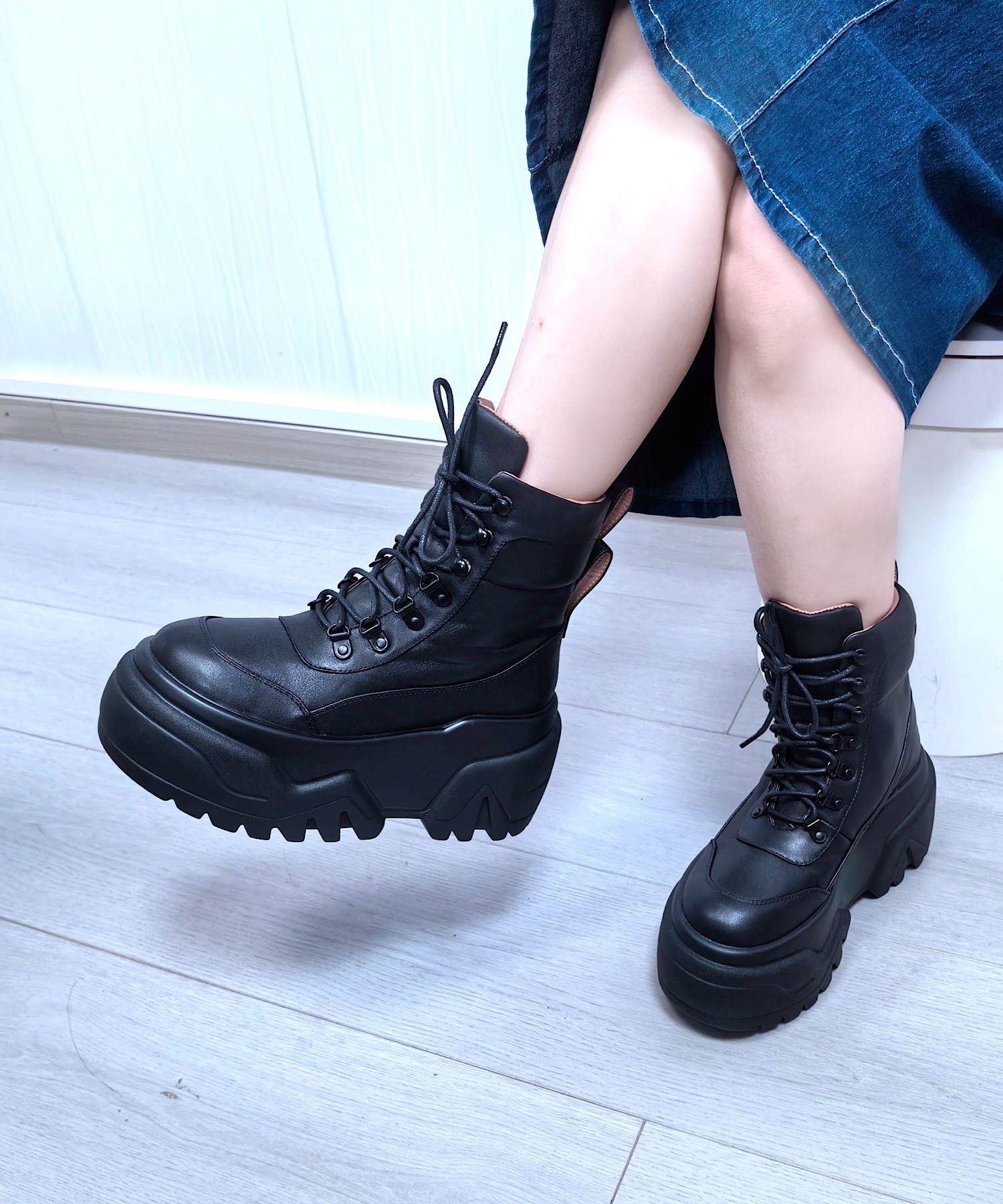 厚底 レースアップブーツ JUST ABOUT│Jeffrey Campbell
