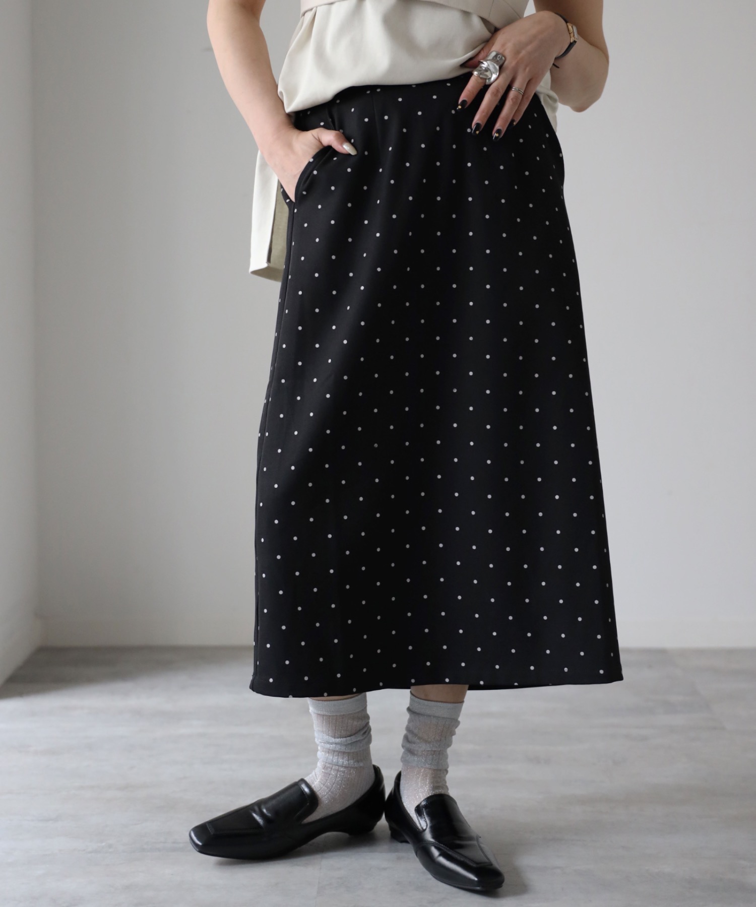 model：155cm. 着用サイズ：FREE