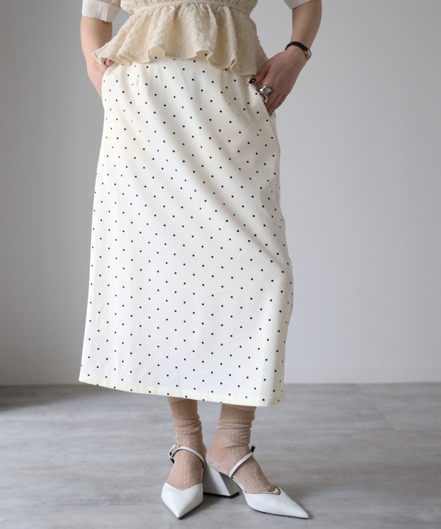 model：155cm. 着用サイズ：FREE