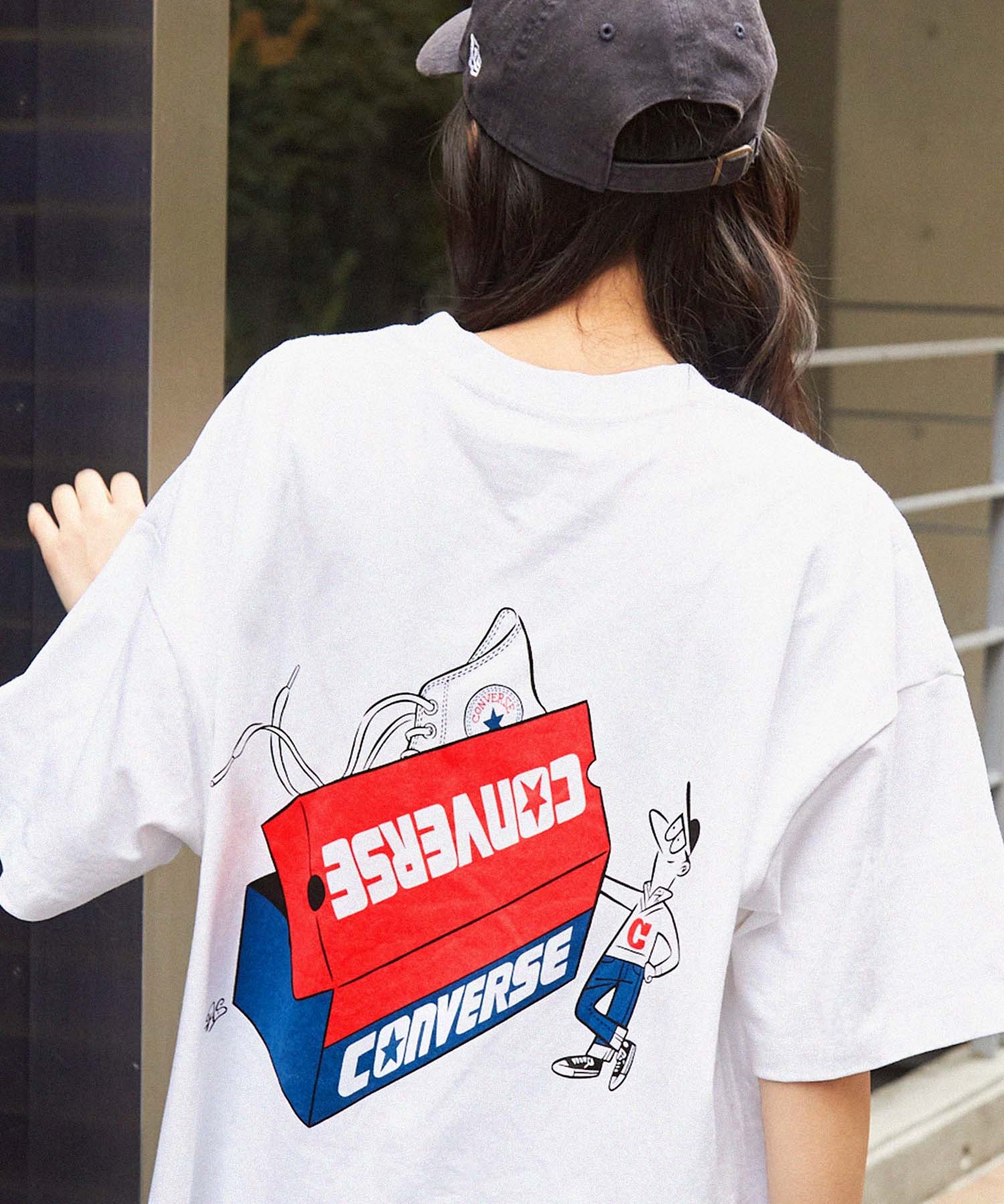 converse ロゴ バックプリント Tシャツ コットン ユニセックス - Tシャツ