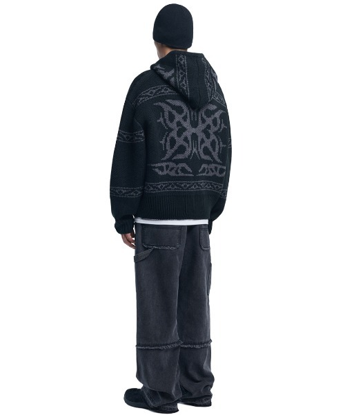 A'GEM/9 × .kom 『NOMUNUAL/ノーマニュアル』 COWICHAN HOODED ZIP-UP