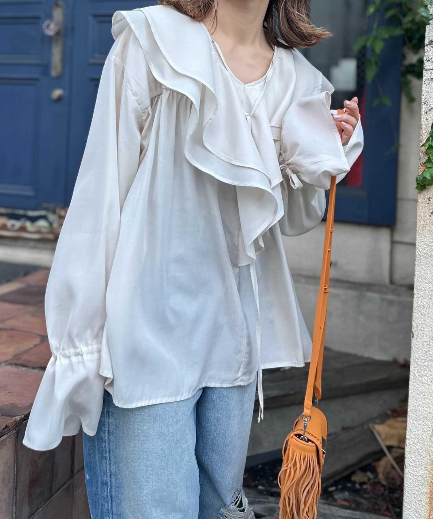 オフホワイト
model:154cm 着用サイズ:FREE