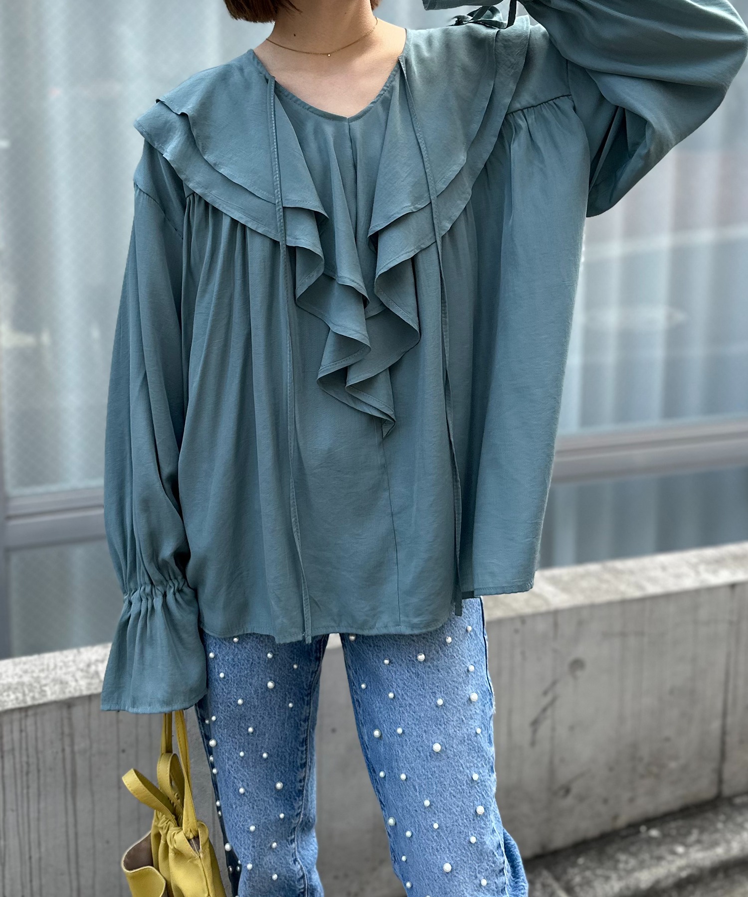 ブルーグリーン
model:154cm 着用サイズ:FREE