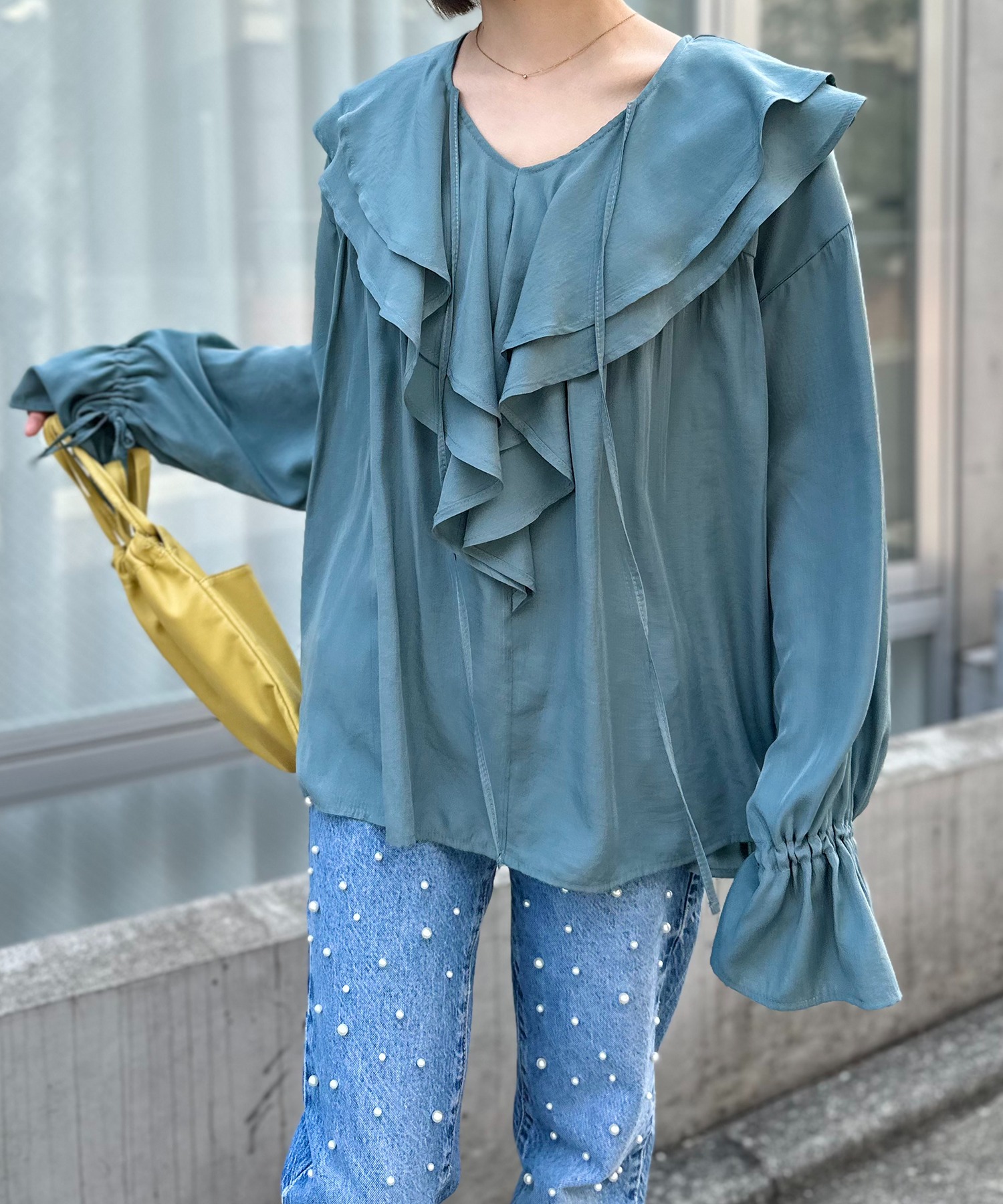 ブルーグリーン
model:154cm 着用サイズ:FREE