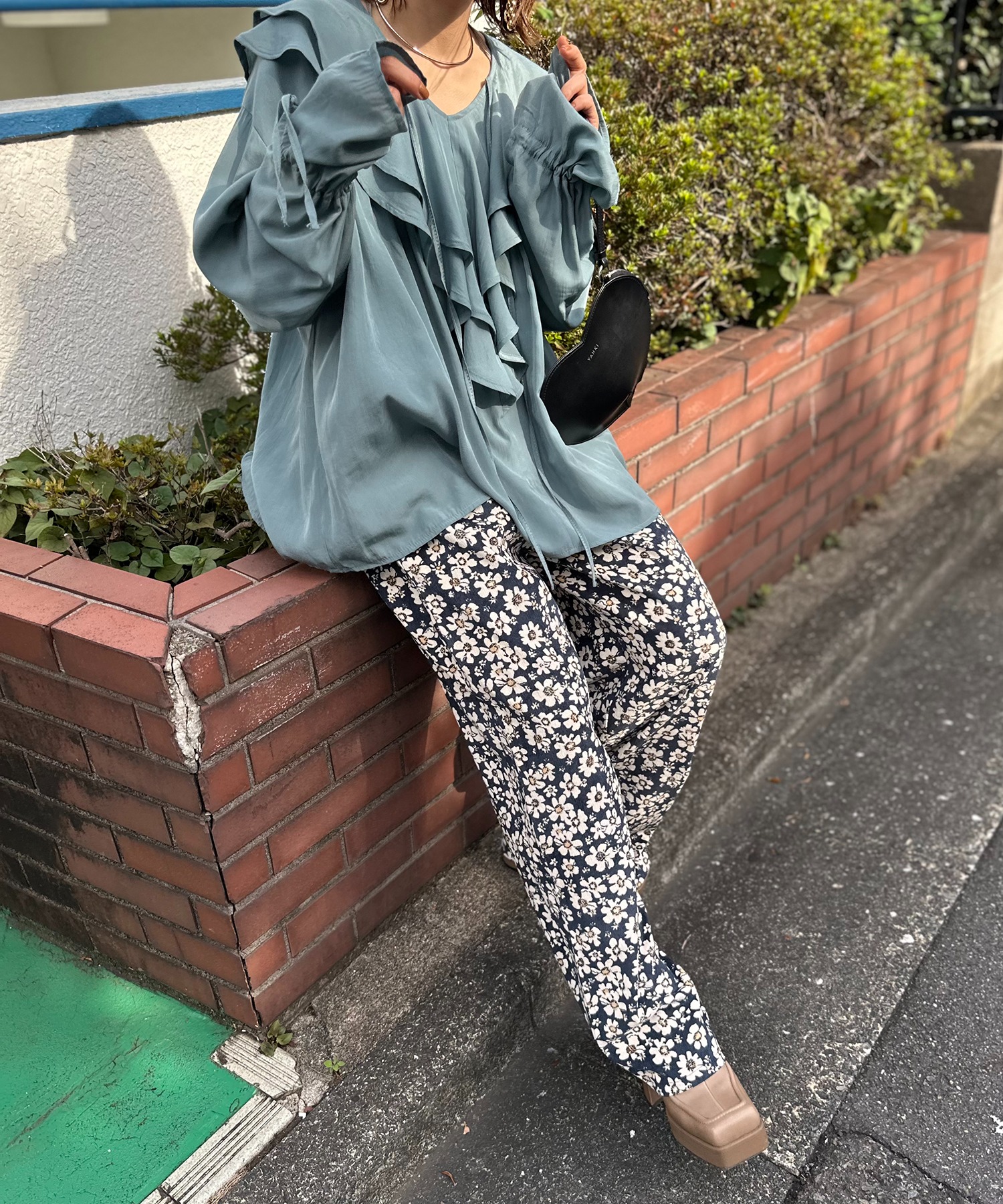 ブルーグリーン
model:154cm 着用サイズ:FREE