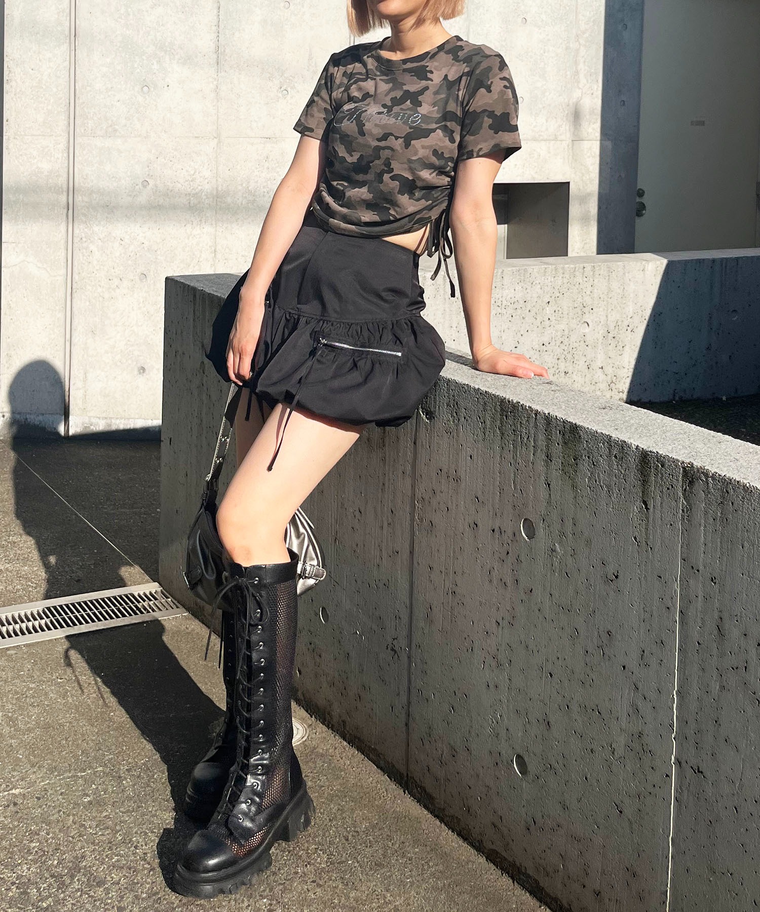 スパイラルガール SPIRALGIRL ラインストーンちびTシャツ （ブラック） ラインストーンちびTシャツ SPIRALGIRL│SPIRALGIRL