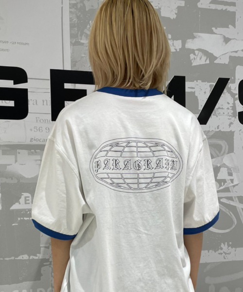 A'GEM/9 × .kom『paragraph/パラグラフ』リンガー デザイン Tシャツ
